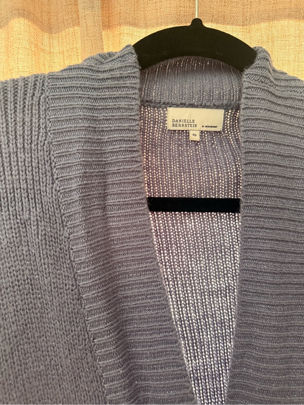 DANIELLE BERNSTEIN Black Ribbed Button-Front Cardigan - Picture 3 of 3